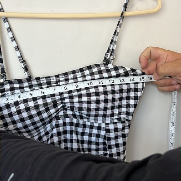 Motherhood Maternity New Bounceback Postpartum Black Gingham Swimsuit Sz Small + - Picture 13 of 14